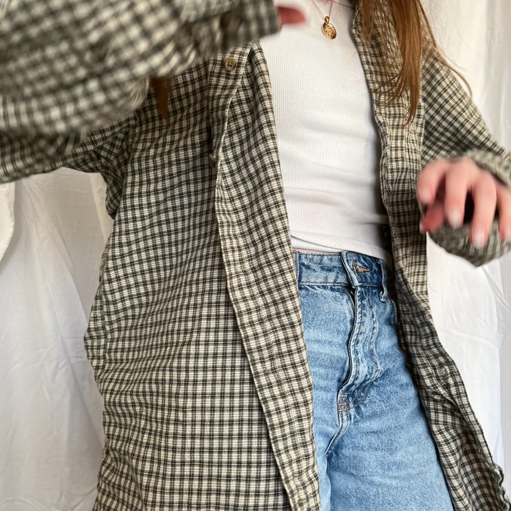 plaid Columbia button down